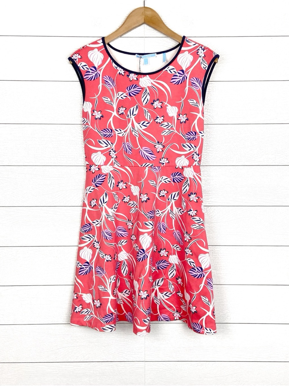 NWT DRAPER JAMES Floral Ponte ALine Dress Coral Small New